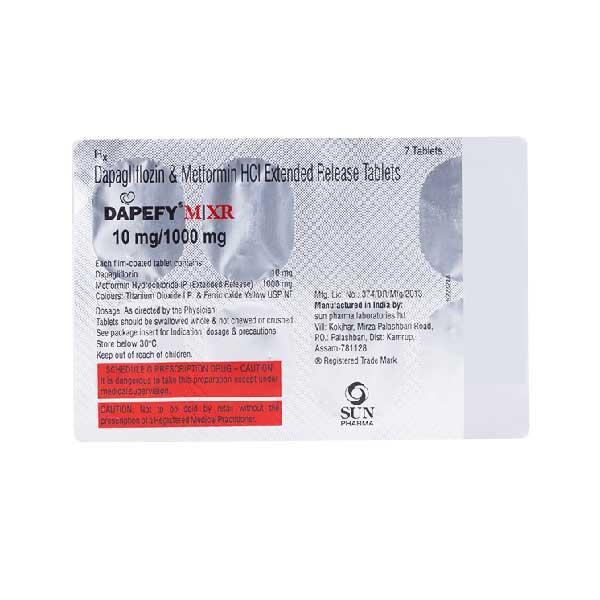DAPEFY M XR 10/1000 Tablet 7's