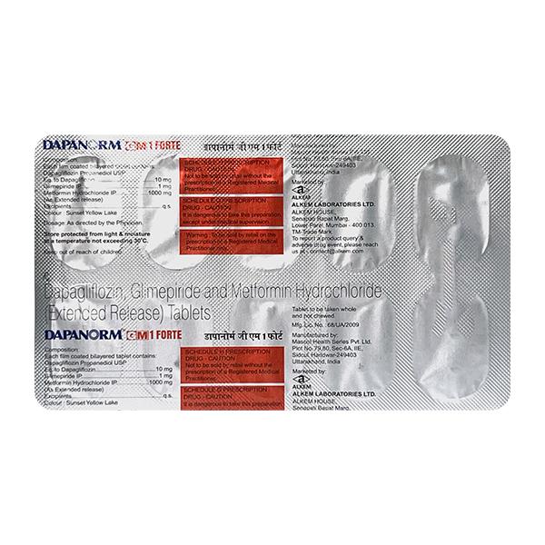 DAPANORM GM 1 FORTE Tablet 10's