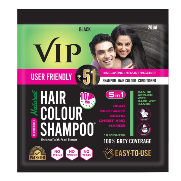 VIP Hair Color Shampoo (Black) 20ml