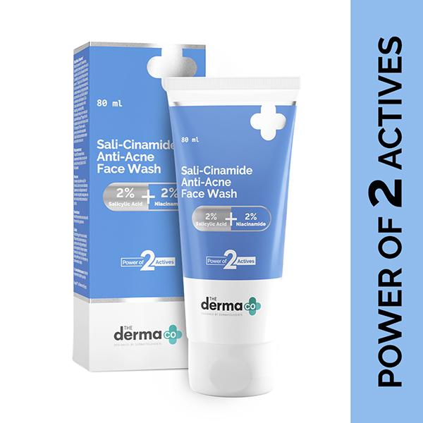 The Derma Co. Sali Cinamide Anti Acne Face Wash with Salicylic Acid and Niacinamide 80 ml