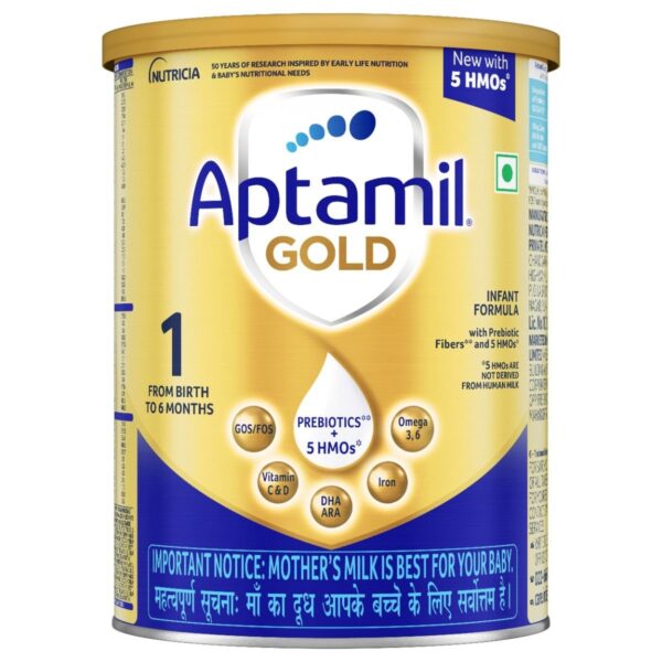 Aptamil Gold Infant Formula Stage 1 Powder, 400 gm Tin