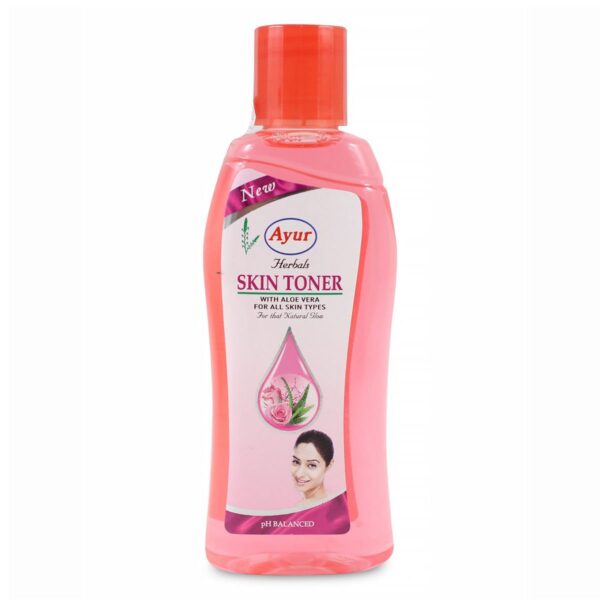 Ayur Herbal Aloe Vera Skin Toner 100 ml | With Aloe Vera, Rose Water & Natural Moisturiser | Tightens Pore | Natural Glow | For All Skin Type