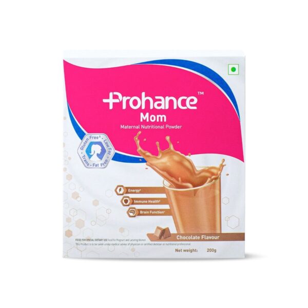 Prohance Mom Chocolate Flavour Nutritional Drink Powder, 200 gm online | Uses, Side Effects, Price and substitutes | Apollo Pharmacy