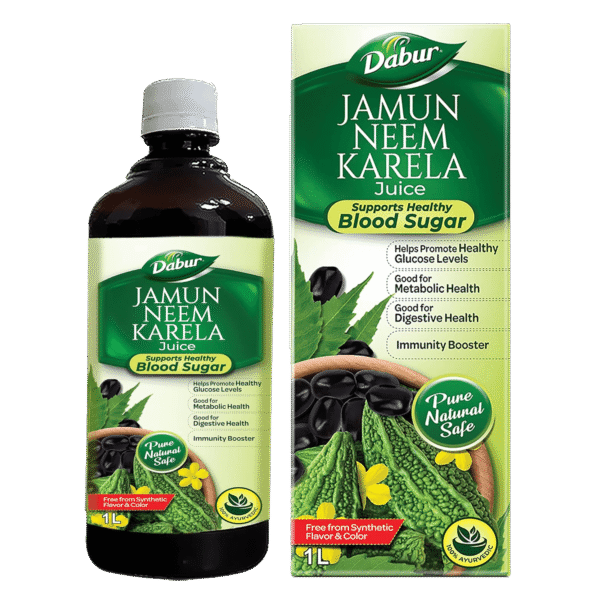 Dabur Jamun Neem Karela Juice | Control Blood Sugar Levels and Bad Cholesterol | Metabolic & Digestive | Diabetic Care