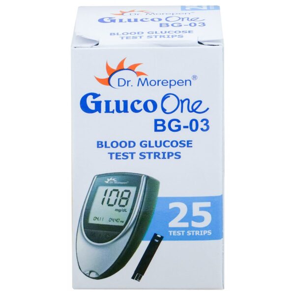 Dr.Morepen Gluco One BG-03 Blood Glucose Test Strips, 25 Count