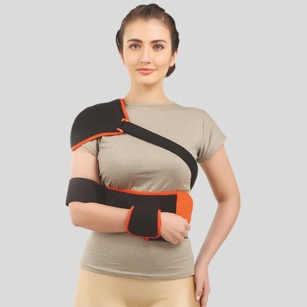 Flamingo Elastic Shoulder Immobilizer (OC - 2038) (XXL) - Black & Turqoise blue