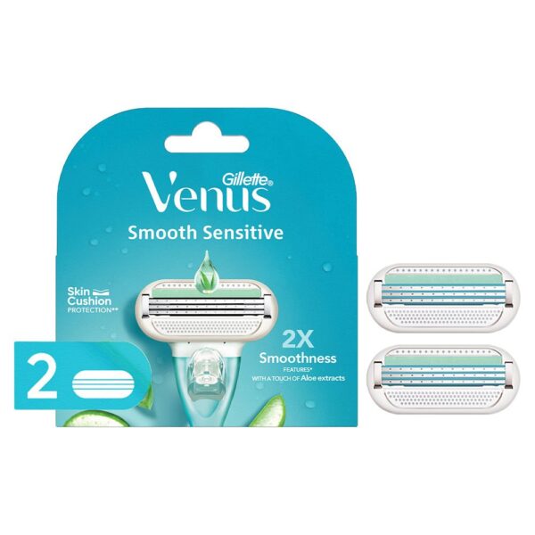 Gillette Venus Smooth Sensitive Razor Cartridges, 2 Count
