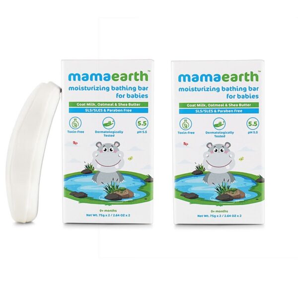 Moisturizing Bathing Bar Soap For Babies - pack of 4*75 g