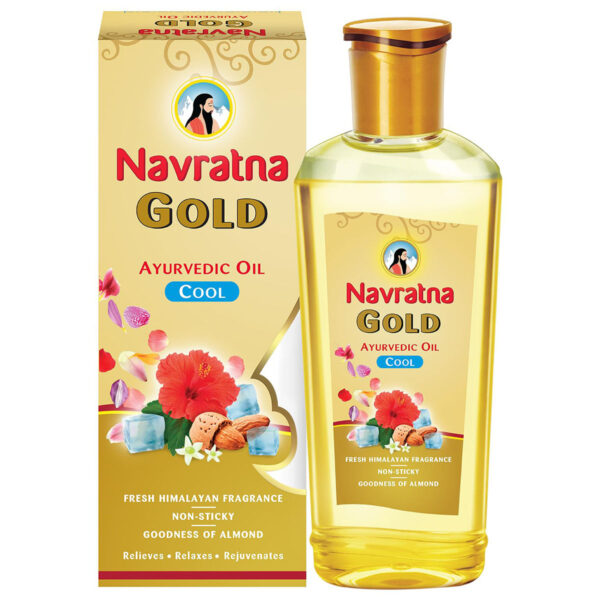 Navratna Gold Almond Cool Ayurvedic Oil, 200 ml