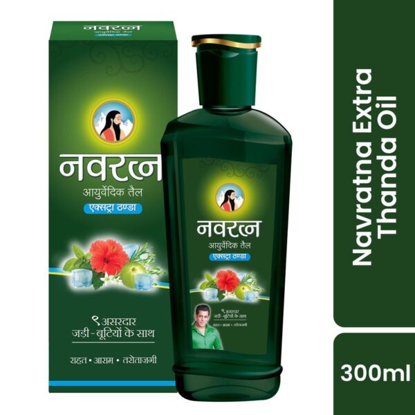Navratna Ayurvedic Extra Thanda Oil, 300 ml