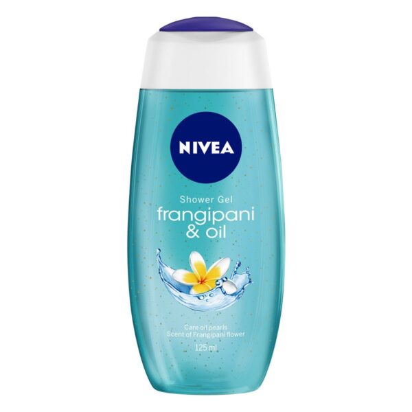 Nivea Frangipani & Oil Shower Gel 125 ml | Care Oil Pearls With Frangipani Flower Extract | Cleanses & Moisturises Skin