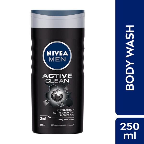 Nivea Men Active Clean Shower Gel, 250 ml