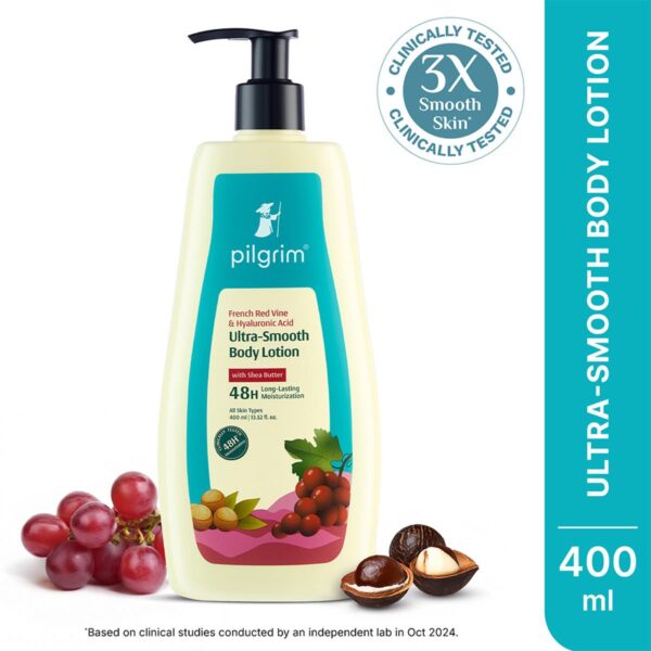 Pilgrim French Red Wine & Hyaluronic Body Lotion, 400 ml