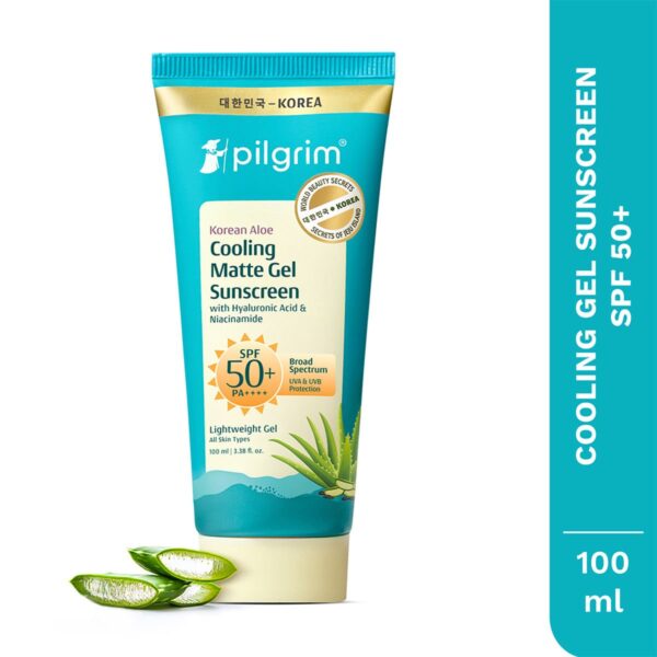 Pilgrim Korean SPF 50+ PA++++ Aloe Cooling Matte Sunscrn, 100 ml