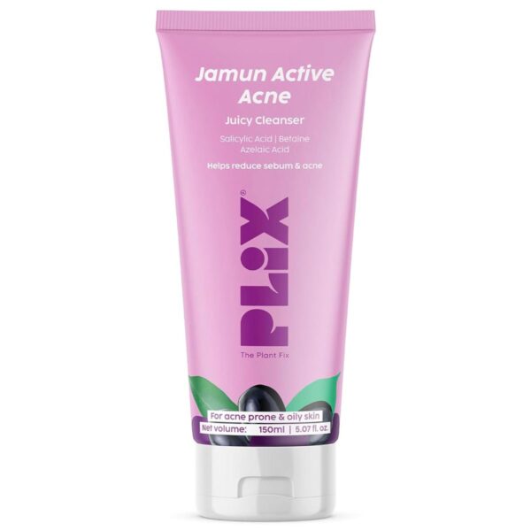 Plix Jamun Salicylic Acid Face Wash For Active Acne, 150 ml | Acne Prone Skin