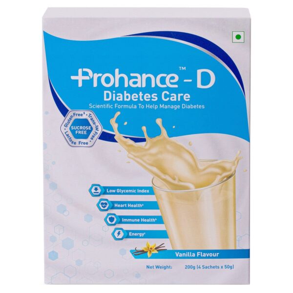 Prohance-D Vanilla Flavour Nutritional Drink Powder, 200 gm