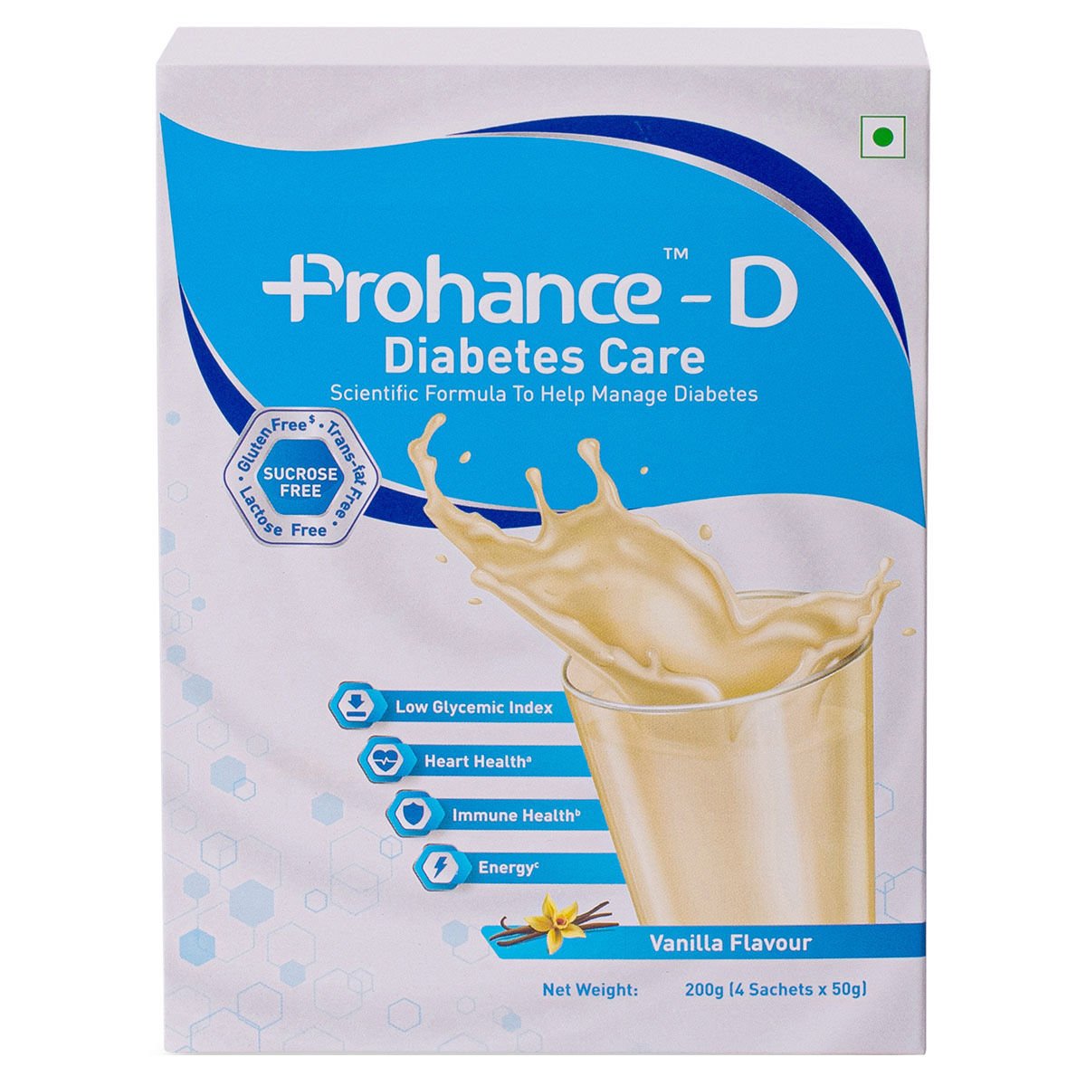 Prohance-D Vanilla Flavour Nutritional Drink Powder, 200 gm