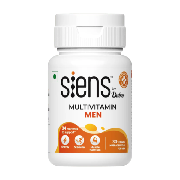 Siens By Dabur Multivitamin for Men | 34 nutrients to Support Energy, Muscle Function & Stamina