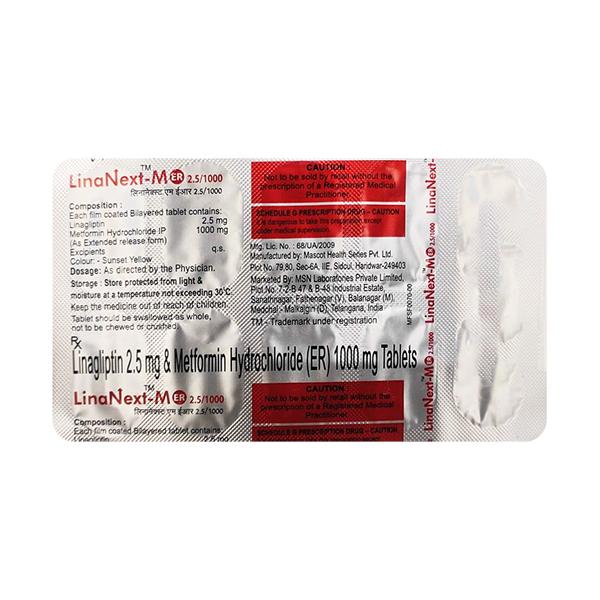 LINANEXT M ER 2.5/1000 Tablet 10's