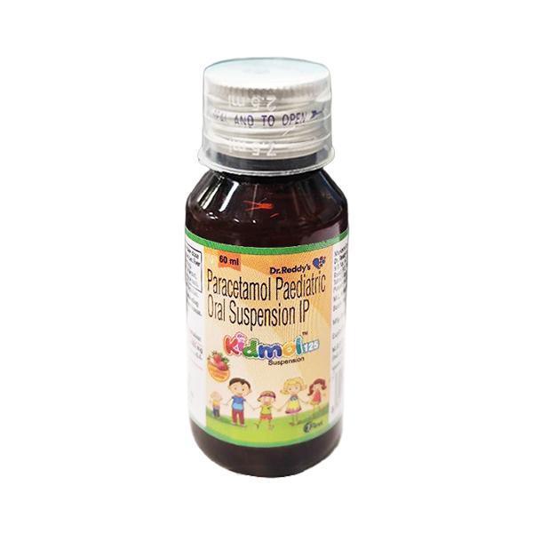 KIDMOL 125 STRAWBERRY FLAVOUR Oral Suspension 60ml