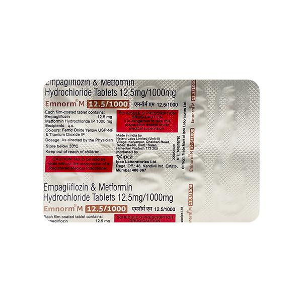 EMNORM M 12.5/1000 Tablet 10's